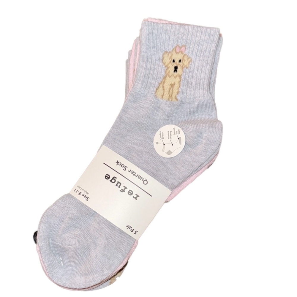 Cute Dog Embroidered Socks